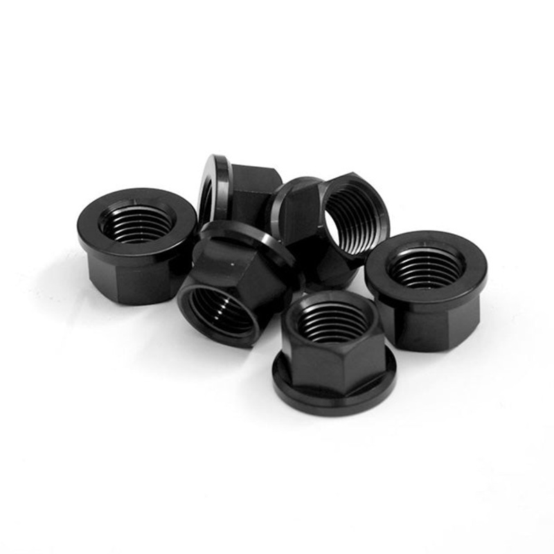 Titanium Sprocket Nuts Black M8x1.25 (6 piece set) R&G (RGN06B)