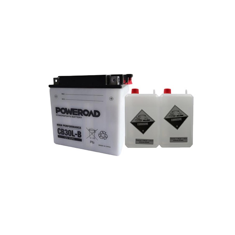 *CB30CL-B DG Battery with acid pack Poweroad (CYB30CLB)