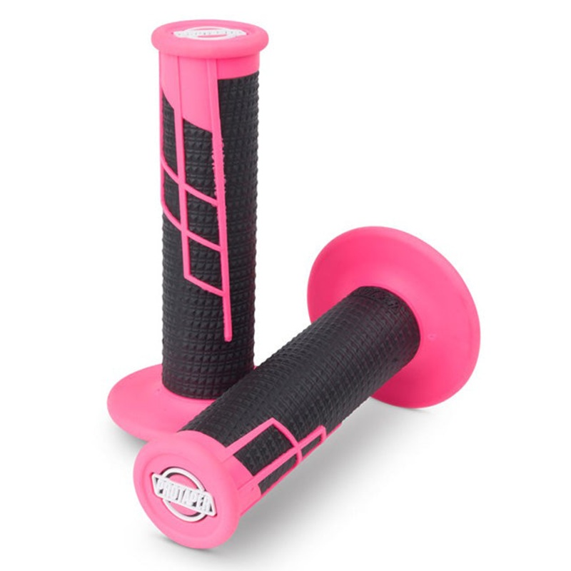 Lock On Grips 1/2 Waffle Neon Pink/Black Protaper (PT021655)