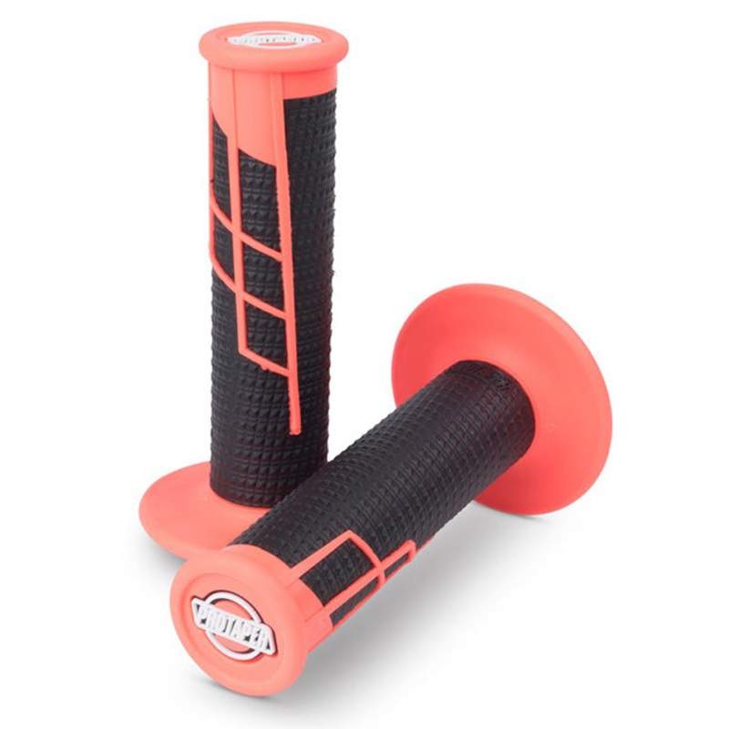 Lock On Grips 1/2 Waffle Neon Red/Black Protaper (PT021660)