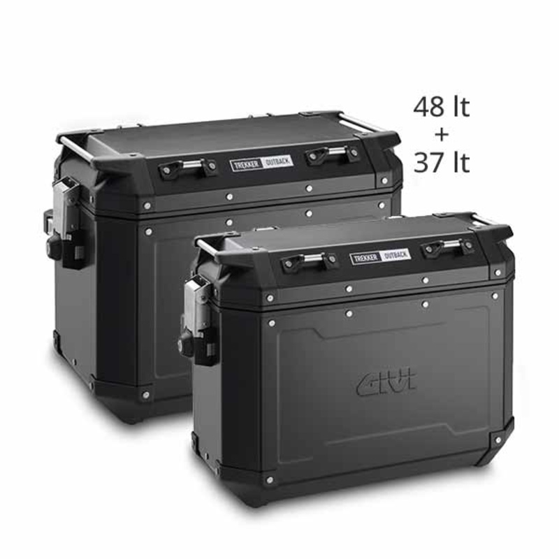 Givi Trekker Outback Cam-Side Cases 48 & 37 lt black (pair)