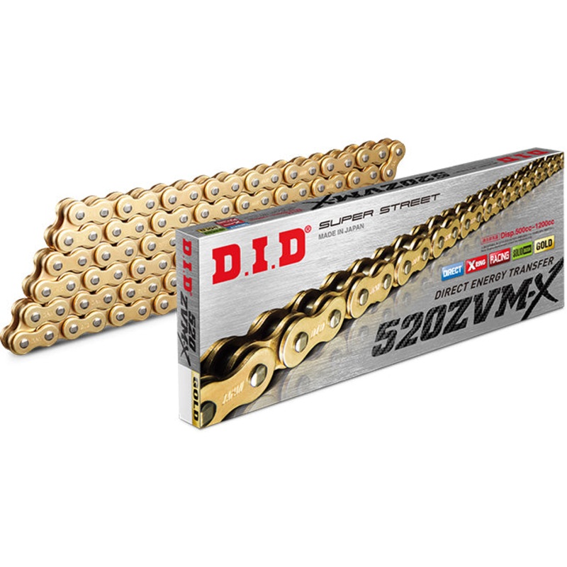 520ZVM-X x 120ZB G&G X'Ring chain w/ ZJ rivet link DID (520ZVMX120G)
