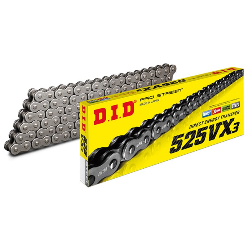 530VX3 x 110ZB X'Ring solid bush chain w/ ZJ rivet link DID (530VX3110)