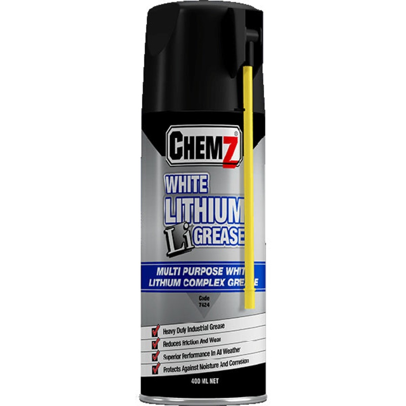 Chemz White Lithium Spray Grease (400 ml)