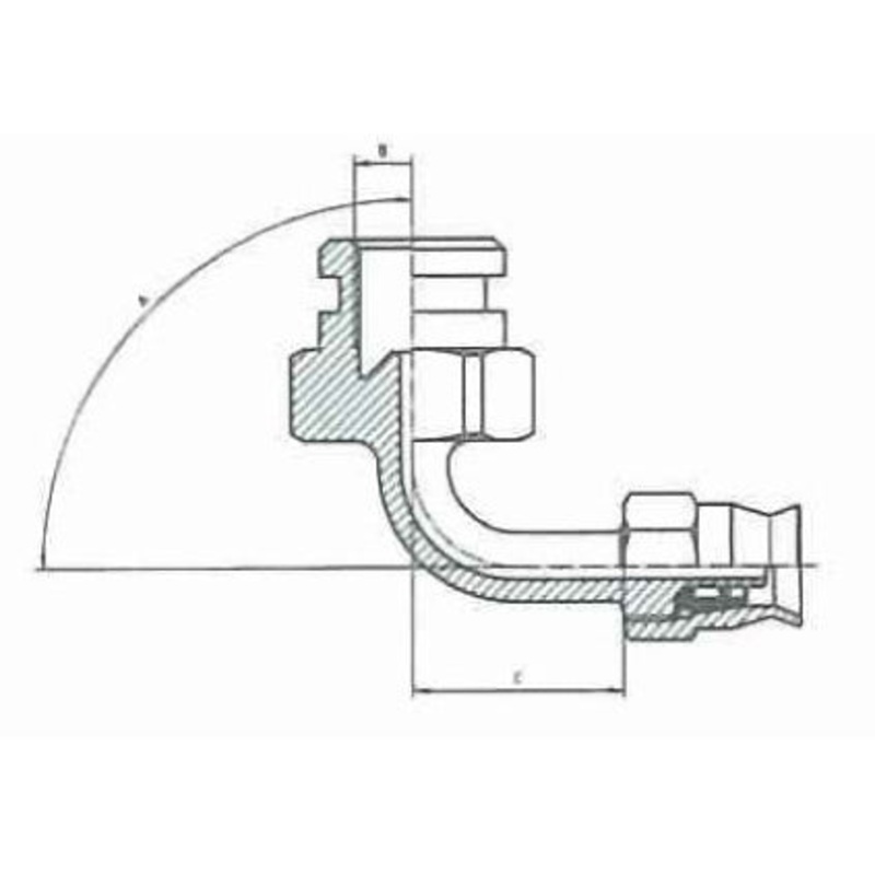 B & H Standard - Fixed female convex seat - curved