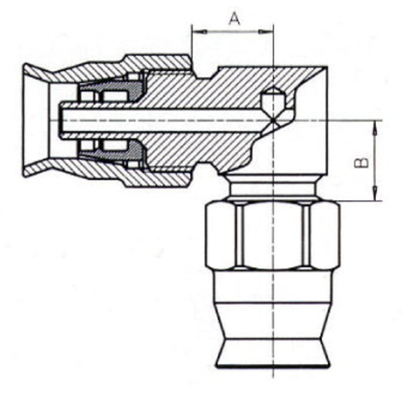 B & H Standard - Hose junction 90 deg.