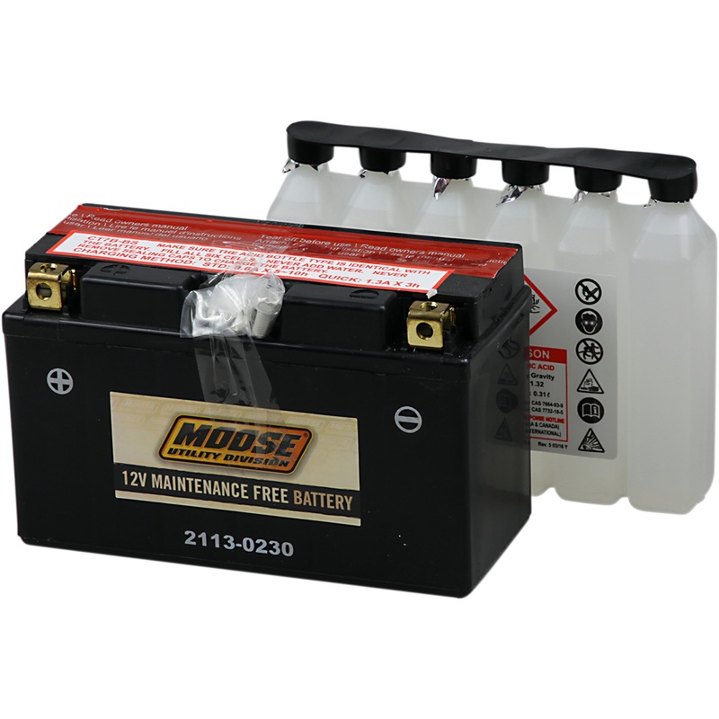 MOOSE OFFROAD 2113-0230 MT7B-BS AGM Maintenance-Free Battery AGM Battery - YT7B-BS