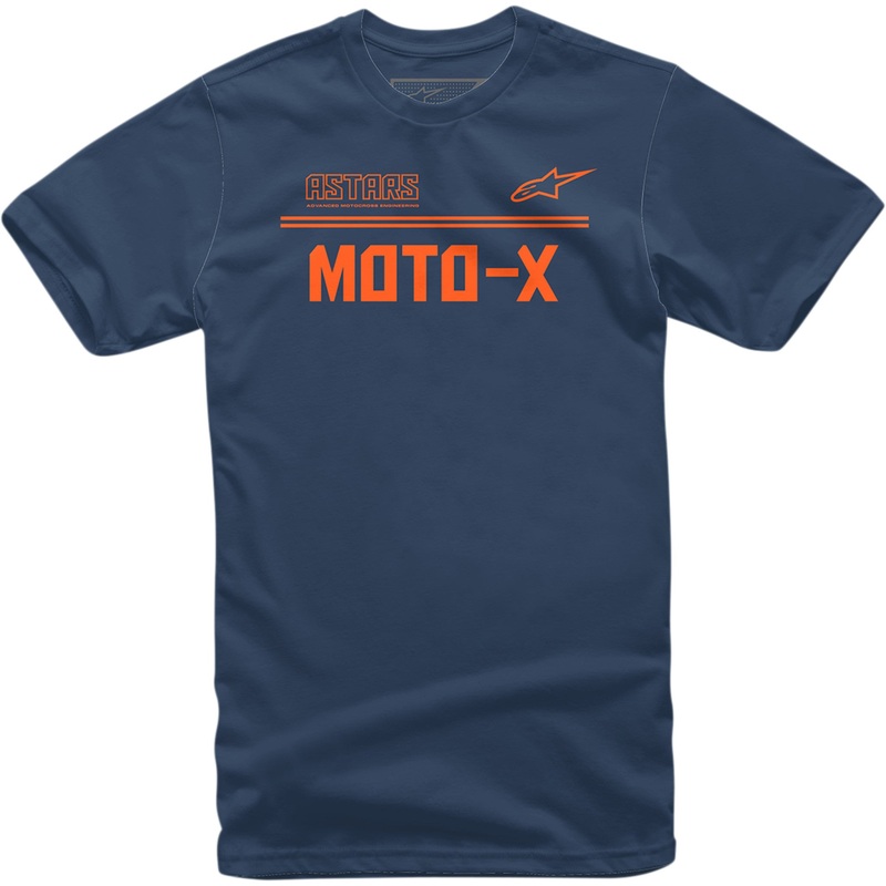 ALPINESTARS 3030-20837 1213720247032L Moto X T-Shirt navy/orange - large