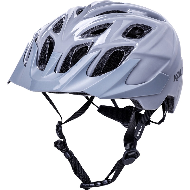 KALI 0151-0348 0221222127 Chakra Solo Solid Bicycle Helmet Chakra Solo Helmet - Gloss Gray - L/XL