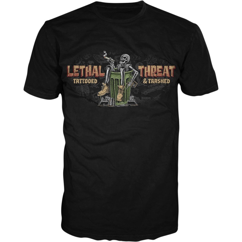 LETHAL THREAT 3030-21525 LT20892XXL Tattooed & Trashed T-Shirt black - 2xl