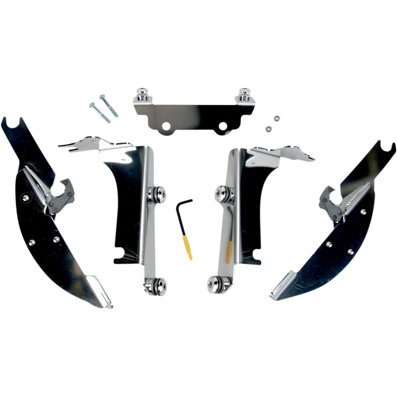 MEMPHIS SHADES 2321-0155 MEK1923 Fats/Slim Windshield Trigger-Lock Complete Mount Kit Batwing Trigger Lock Mounting Kit - VN 1500 - Polished