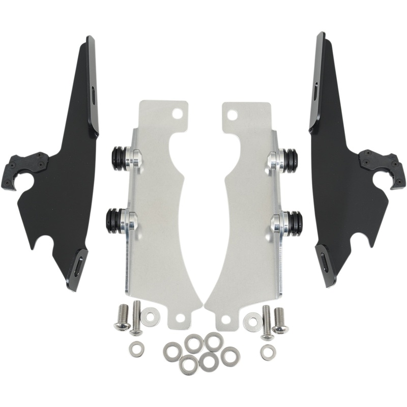 MEMPHIS SHADES 2321-0230 MEB8969 Fats/Slim Windshield Trigger-Lock Complete Mount Kit Fats/Slim Trigger Lock Mounting Kit - XV 950/13 - Black