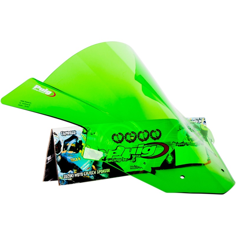 PUIG HI-TECH PARTS 2301-2355 5603V Z-Racing Windscreen Race Windscreen - 16-1/8" - Green - ZX10R