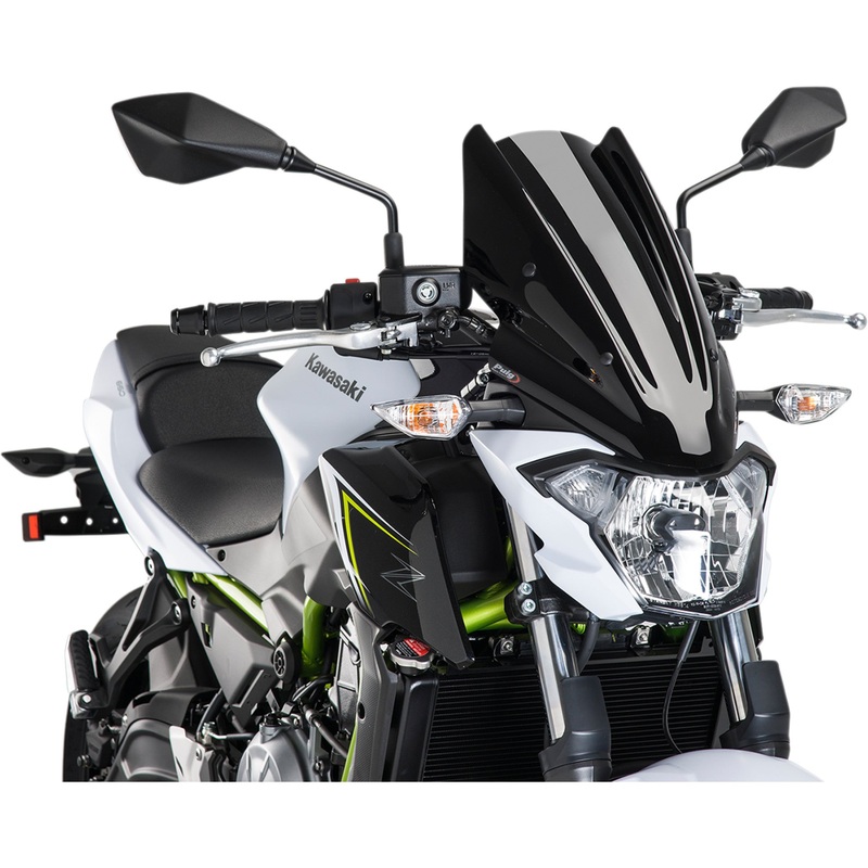 PUIG HI-TECH PARTS 2301-2529 9369N New Generation Windscreen 18-1/8" - black - z650