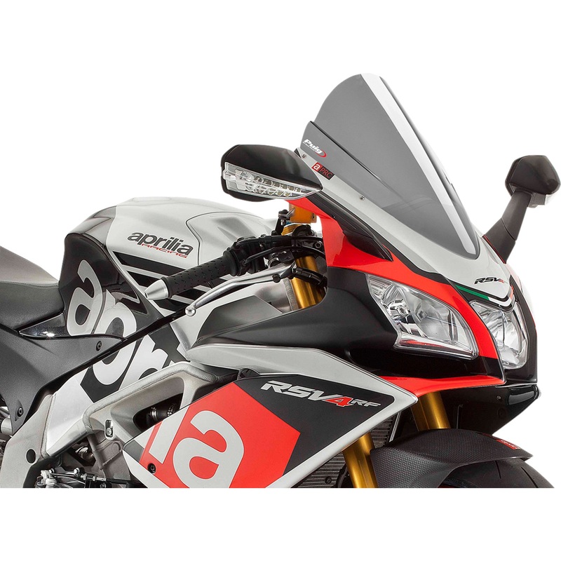 PUIG HI-TECH PARTS 2301-2639 7614H Z-Racing Windscreen Race Windscreen - 15-1/2" - Light Smoke - RSV4