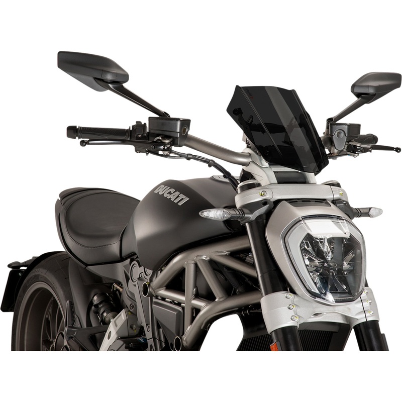 PUIG HI-TECH PARTS 2301-2666 8921F New Generation Windscreen 11-5/8" - dark smoke - diavel