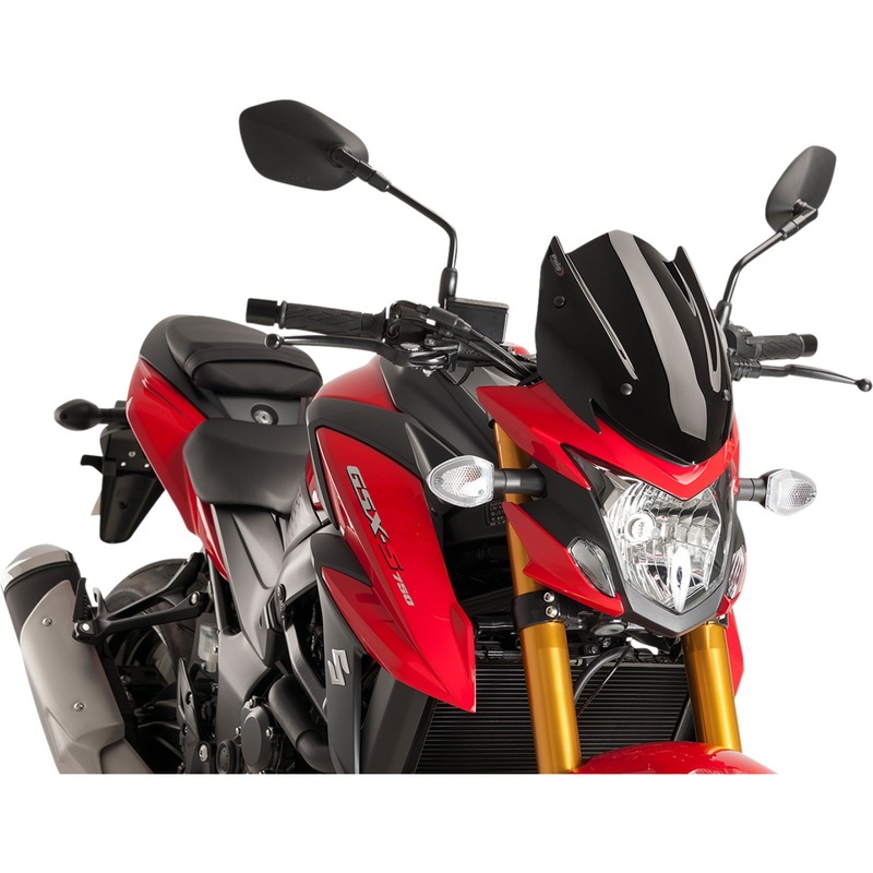 PUIG HI-TECH PARTS 2301-2705 9435N Naked New Generation Windshield Naked Sport Windscreen - 12-1/4" - Black - Suzuki