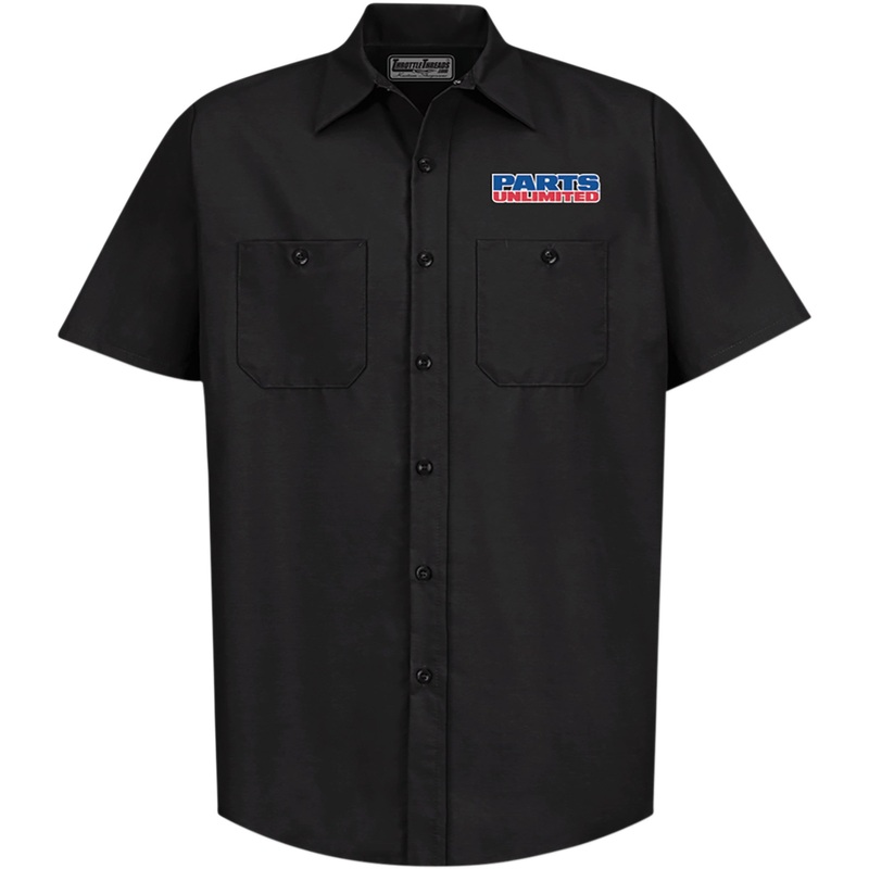 THROTTLE THREADS 3040-2905 PSU37ST24BKMD Parts Unlimited Shop Shirt black - medium