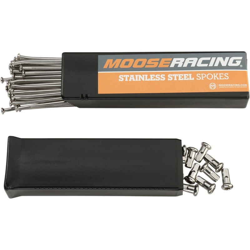 MOOSE OFFROAD 0211-0103 1-22-118-S Stainless Steel Spoke Set Spoke Set - Stainless Steel - Rear - 18"