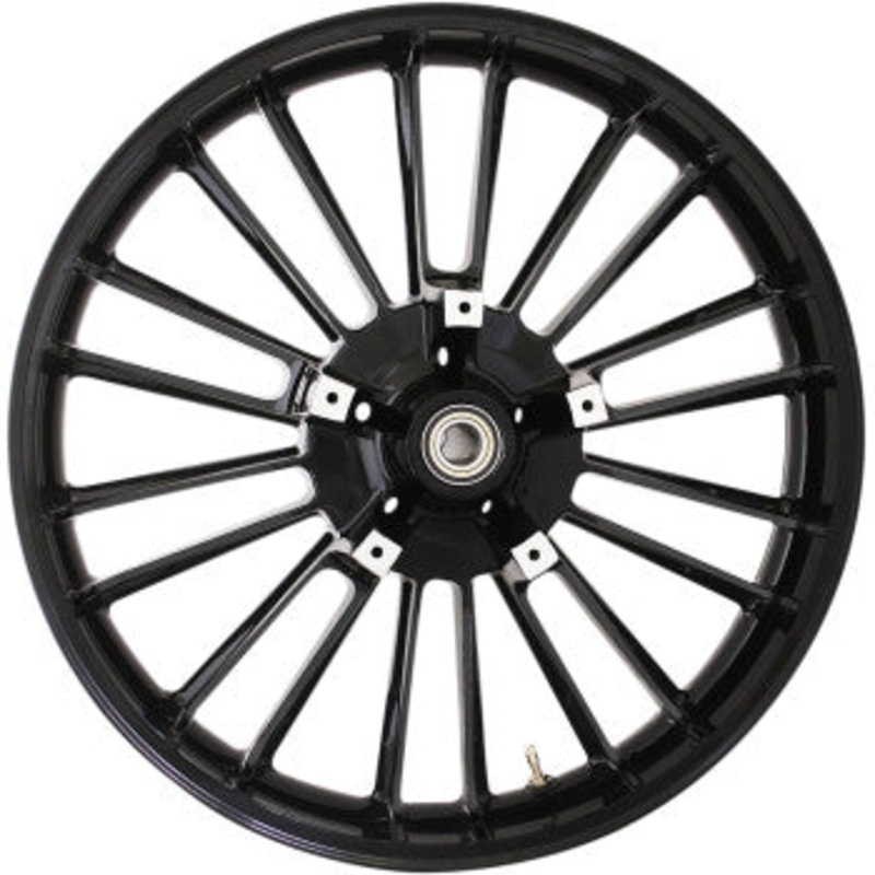 (OPEN BOX) COASTAL MOTO 0201-2336 3D-ATL213SB Atlantic Precision Cast 3D Front Wheel - Dual Disc/No ABS - Black - 21"x3.50"