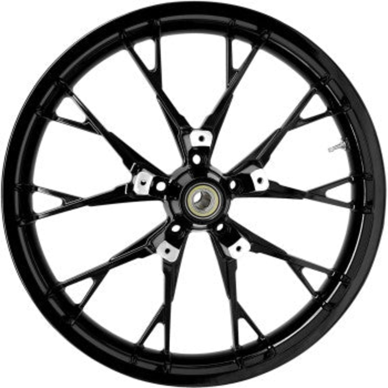 (OPEN BOX) COASTAL MOTO 0201-2393 3D-MAR213SB07 Marlin Precision Cast 3D Front Wheel - Marlin - Dual Disc/No ABS - Solid Black - 21"x3.50"