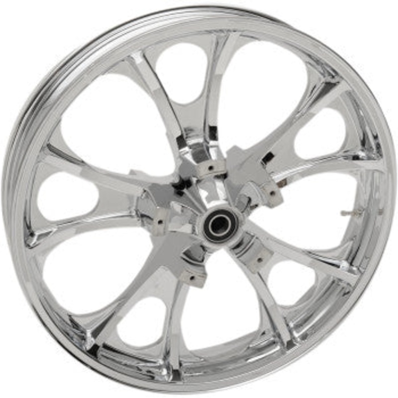 (OPEN BOX) COASTAL MOTO 0201-2395 3D-LGO213CHABST Largo Precision Cast 3D Front Wheel - Dual Disc/ABS - Chrome - 21"x3.50"