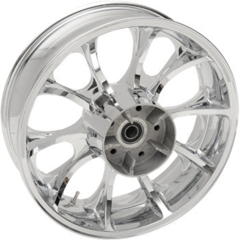 (OPEN BOX) COASTAL MOTO 0202-2102 3D-LGO185CH Largo Precision Cast 3D Rear Wheel - Single Disc/No ABS - Chrome - 18"x5.50" - '09+ FL