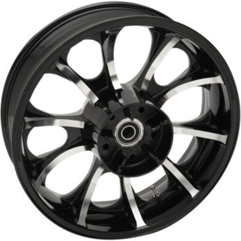(OPEN BOX) COASTAL MOTO 0202-2104 3D-LGO185BC Largo Precision Cast 3D Rear Wheel - Single Disc - Rear - Black - 18"x5.50" - No ABS - '09+ FL