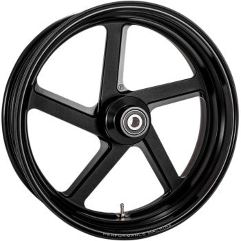 (OPEN BOX) PERFORMANCE MACHINE 0202-2161 12697814RPROSMB One-Piece Pro-AM Aluminum Wheel - Single Disc - Rear - Black Ops - 18"x5.50" - ABS