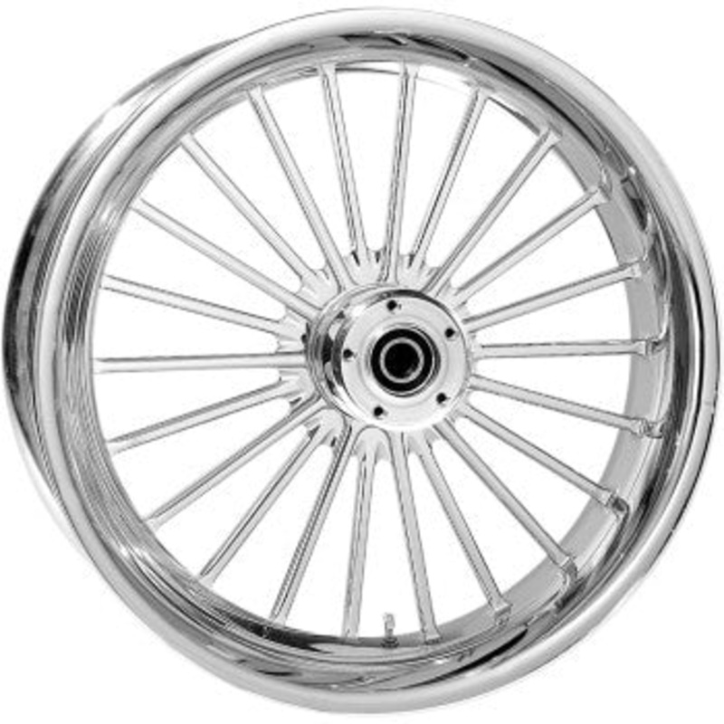(OPEN BOX) RC COMPONENTS 0202-2132 18550-9210-126C One-Piece Forged Illusion Rear Wheel - Single Disc/No ABS - Chrome - 18"x5.50"