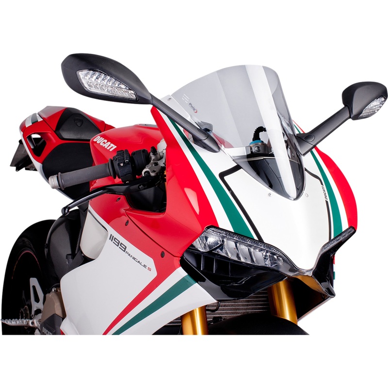 PUIG HI-TECH PARTS 2301-2283 5990W Z-Racing Windscreen Race Windscreen - 15-3/4" - Clear - Panigale