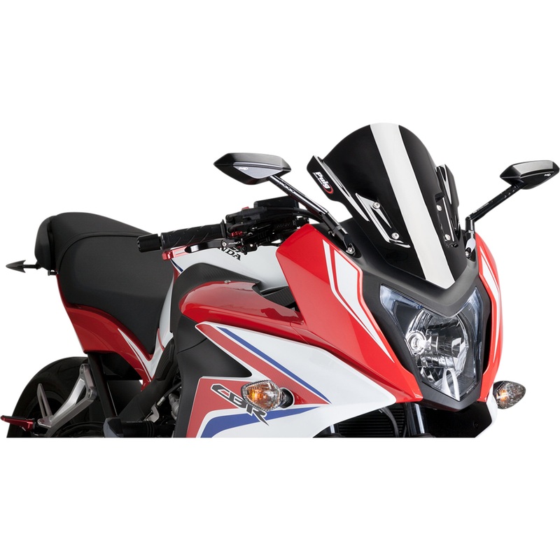 PUIG HI-TECH PARTS 2301-2301 7003N Z-Racing Windscreen Race Windscreen - 14" - Black - CBR650F