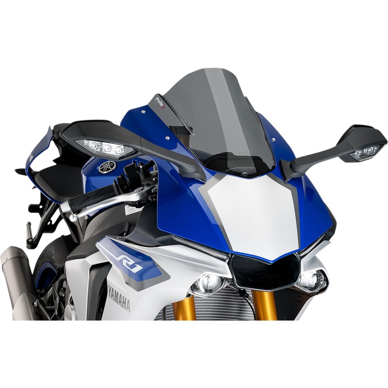 PUIG HI-TECH PARTS 2301-2388 7648F Z-Racing Windscreen Race Windscreen - 13-1/4" - Dark Smoke - YZF-R1