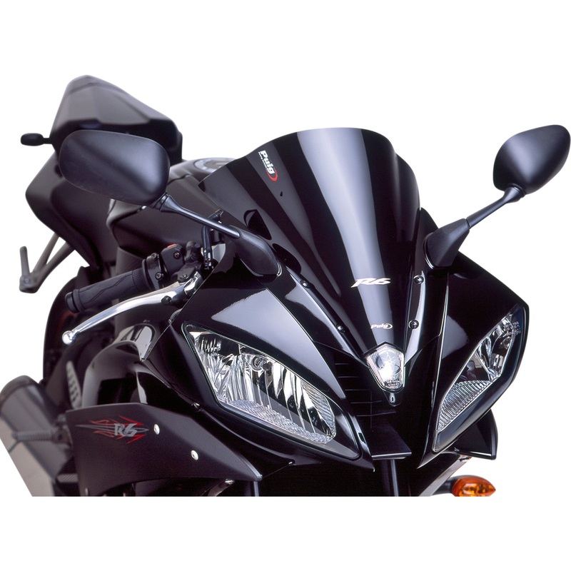 PUIG HI-TECH PARTS 2301-2415 4059N Z-Racing Windscreen Race Windscreen - 12-1/2" - Black - YZF-R6