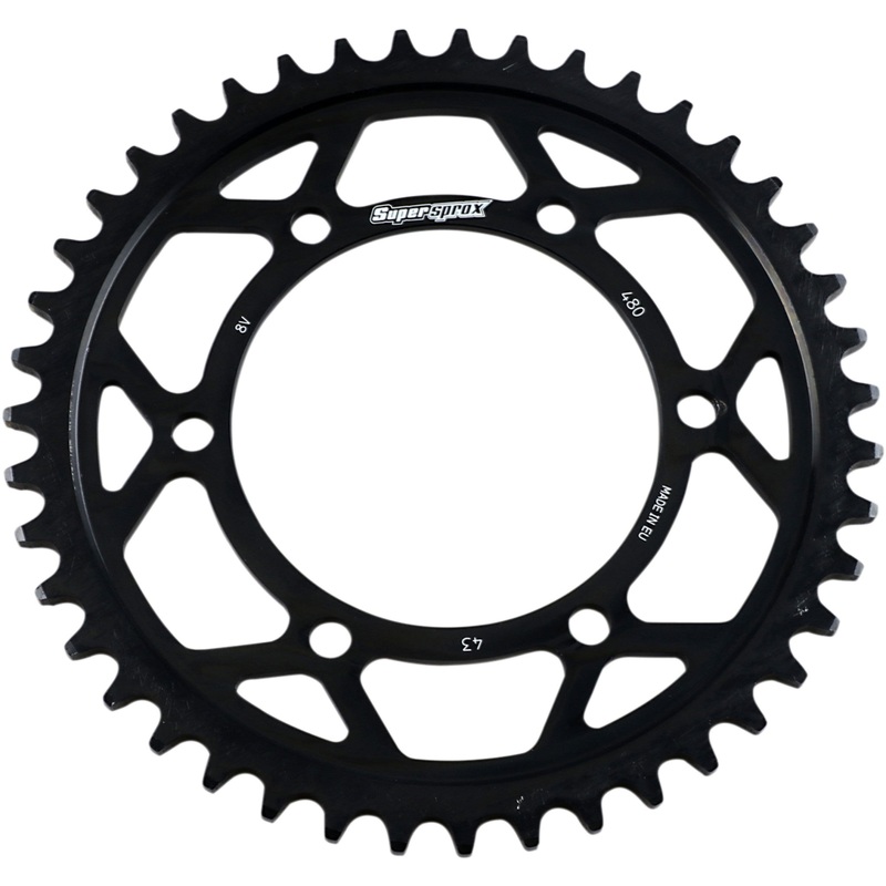SUPERSPROX 1210-2389 RFA-480-43-BLK Edge Rear Sprocket black - 43 tooth