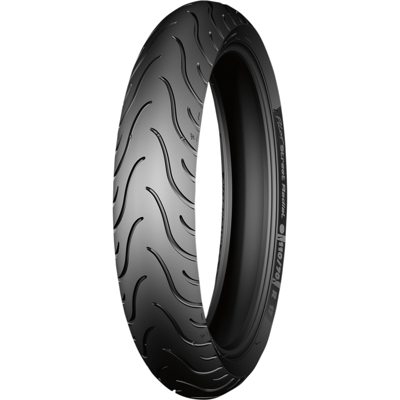 MICHELIN 0301-0489 23127 Pilot Street Radial Tire Tire - Pilot Street Radial - Front - 110/70R17 - 54H