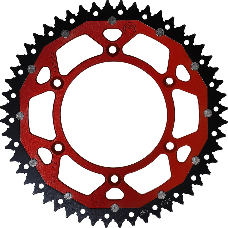 MOOSE OFFROAD 1210-1474 1210-210-52-13X Dual Sprocket red - 52 tooth
