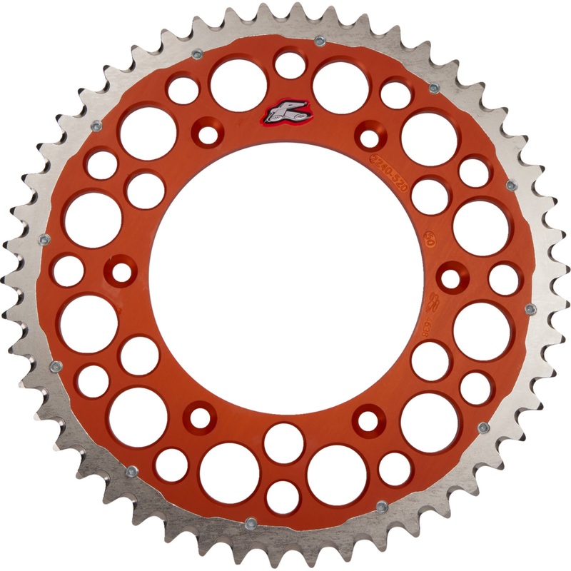 RENTHAL 1210-0984 2240-520-50GPOR Twinring Rear Sprocket 50 tooth - orange