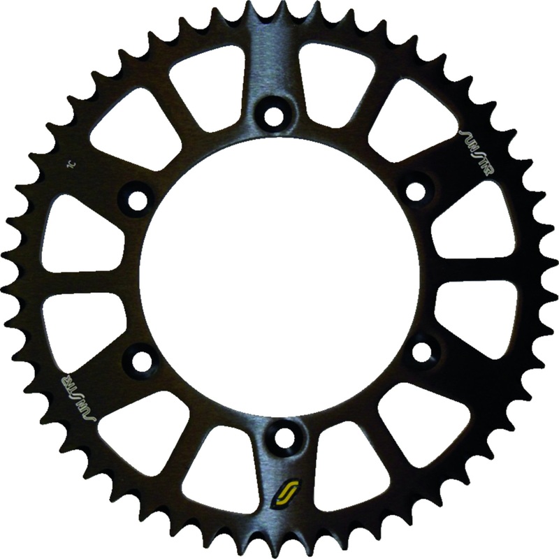 SUNSTAR SPROCKETS 1211-1123 5-359250BK Aluminum Rear Sprocket Rear Sprocket - 50 Tooth - Works/Black