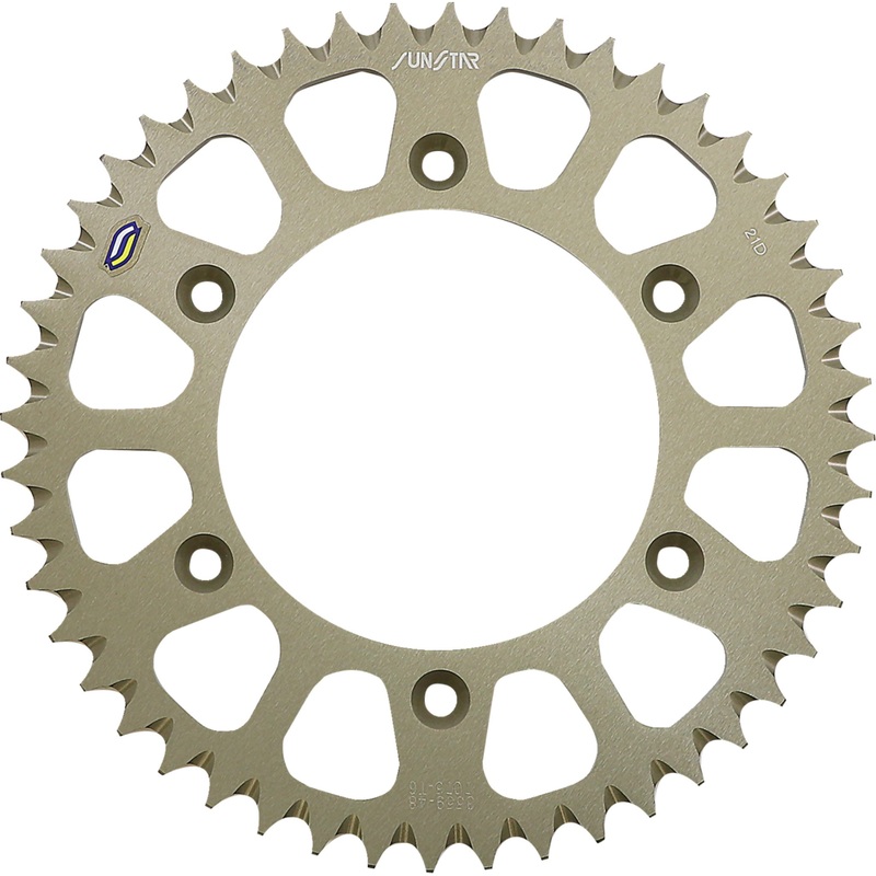 SUNSTAR SPROCKETS 5-355948 5-355948 Aluminum Rear Sprocket Rear Sprocket - 48 Tooth - Honda - Works/Gold
