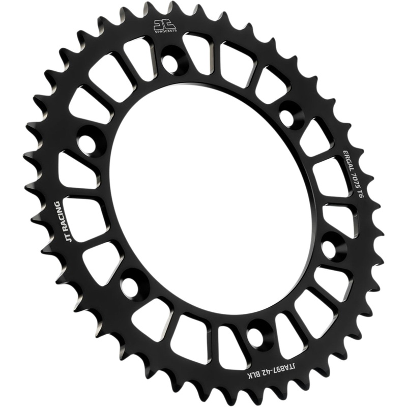JT SPROCKETS 1211-2678 JTA897.42BLK RaceLite Aluminum Rear Sprocket Rear Sprocket - Black - 42-Tooth