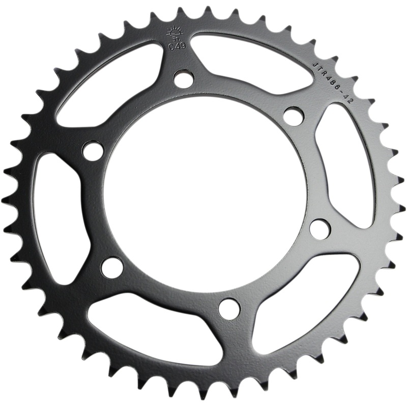 JT SPROCKETS JTR486-42 JTR486.42 Steel Rear Sprocket Sprocket - Rear - Kawasaki/Yamaha - 42-Tooth