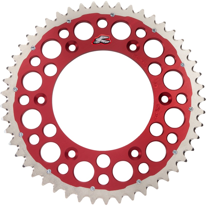 RENTHAL 1210-0821 1540-520-49GPRD Twinring Rear Sprocket 49 tooth - red