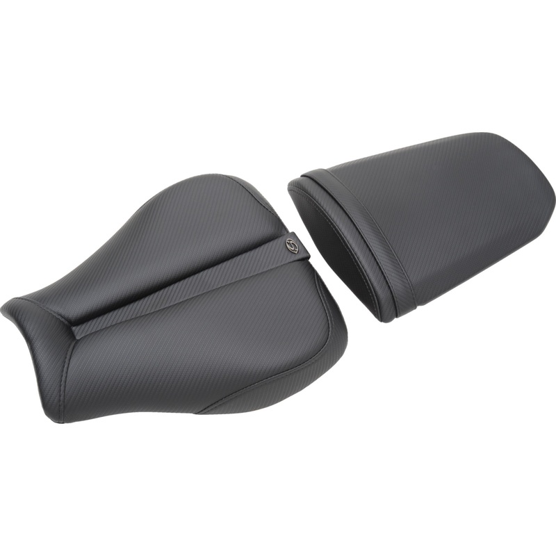 SADDLEMEN 0810-1005 0810-H013 Gel-Channel Track Carbon Fiber Sport Seat  Sport Gel Channel Track Carbon Fiber Sport Seat - Black - CBR100RR