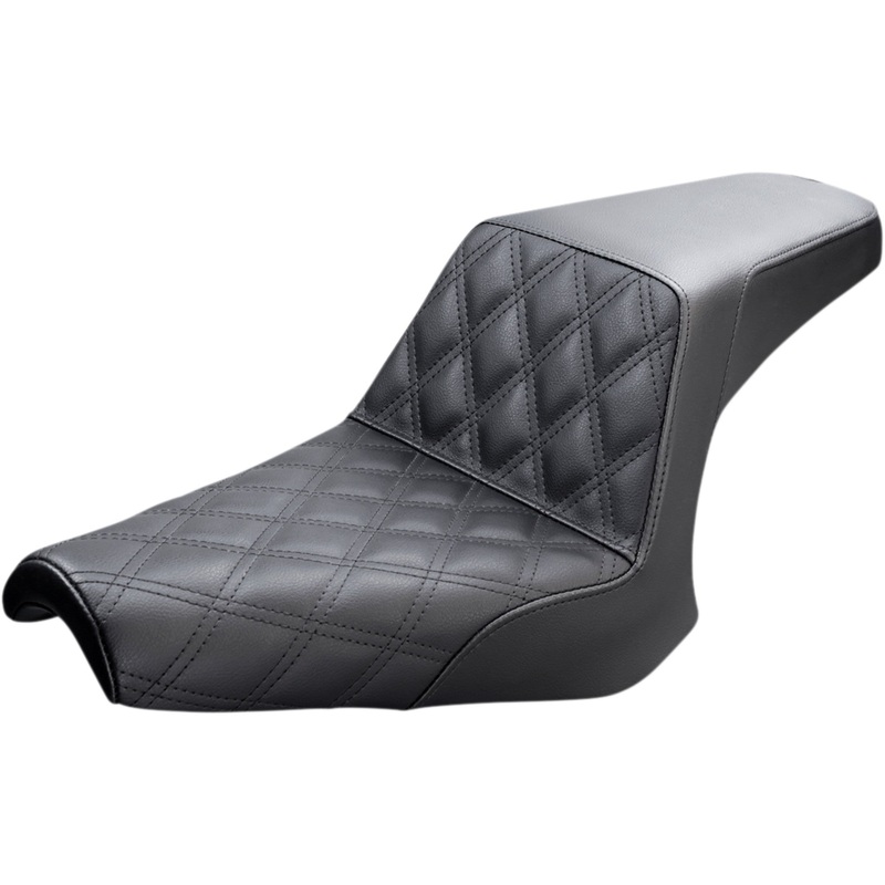 SADDLEMEN 0810-2052 Y13-16-172 Lattice Stitch Step-Up Seat Step-Up Seat - Front Lattice Stitch - Black - Bolt '13-'20