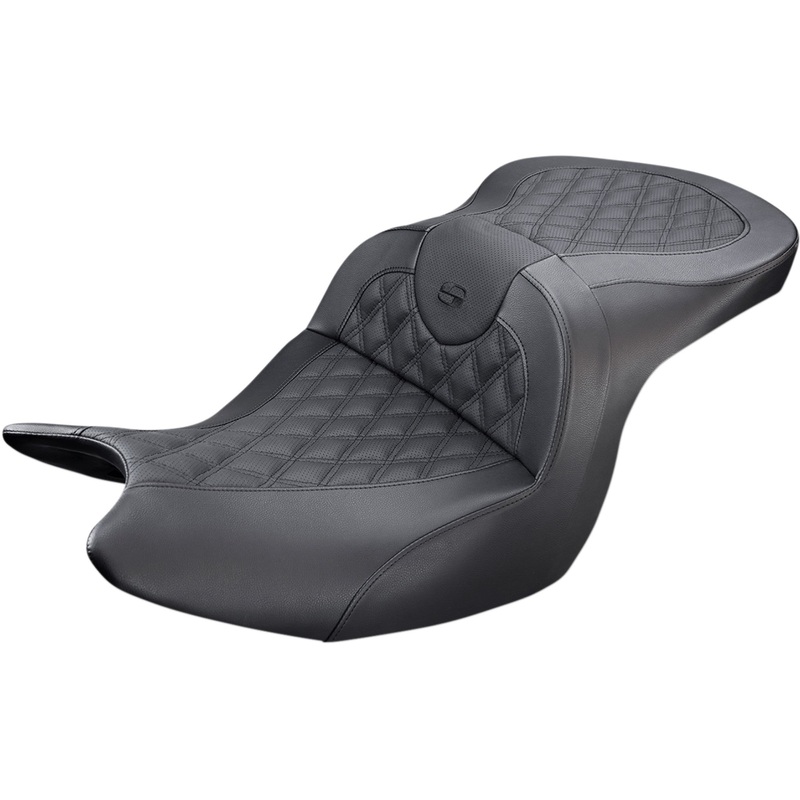 SADDLEMEN 0810-2080 H18-07-182 Roadsofa Lattice Stitch Seat Seat - Roadsofa - Without Backrest - Full Lattice Stitch - Black