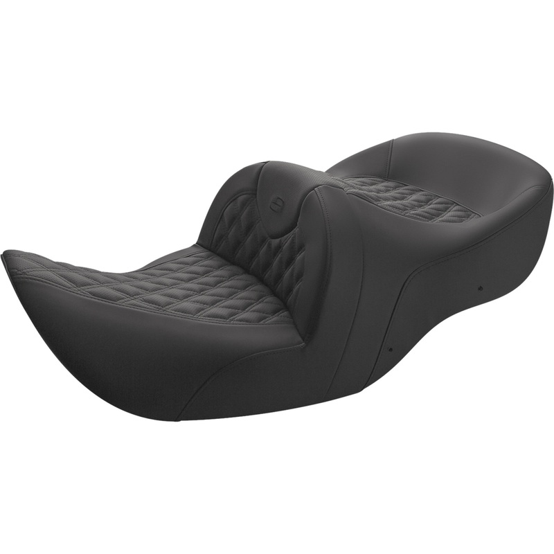 SADDLEMEN 0810-2289 H01-07-182 Roadsofa Lattice Stitch Seat Seat - Roadsofa - Without Backrest - Full Lattice Stitch - Black