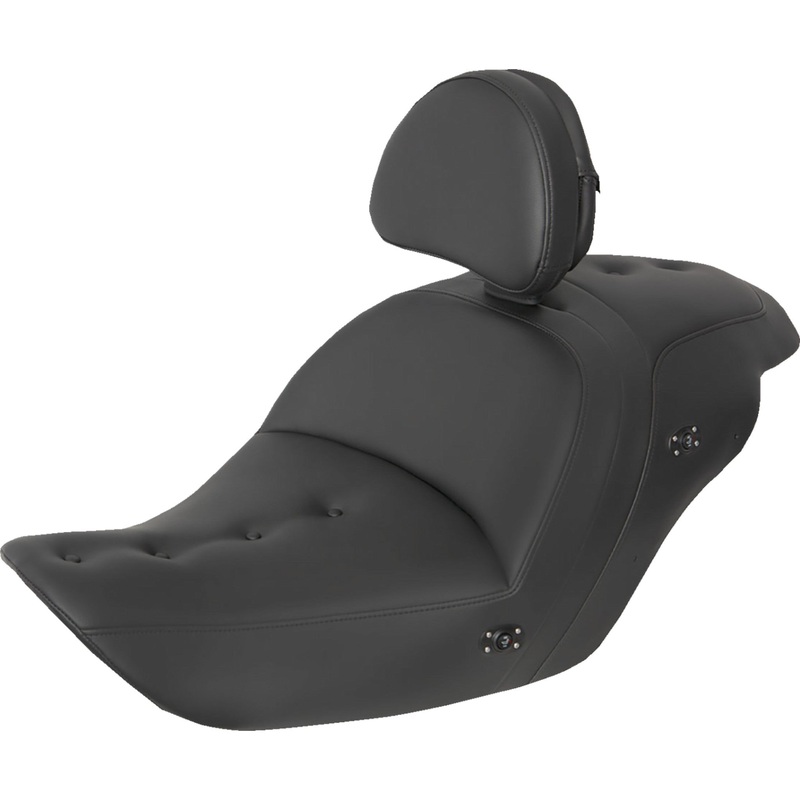 SADDLEMEN 0810-2328 H23-20-181BRHCT Heated Roadsofa Pillow Top Seat with backrest - black