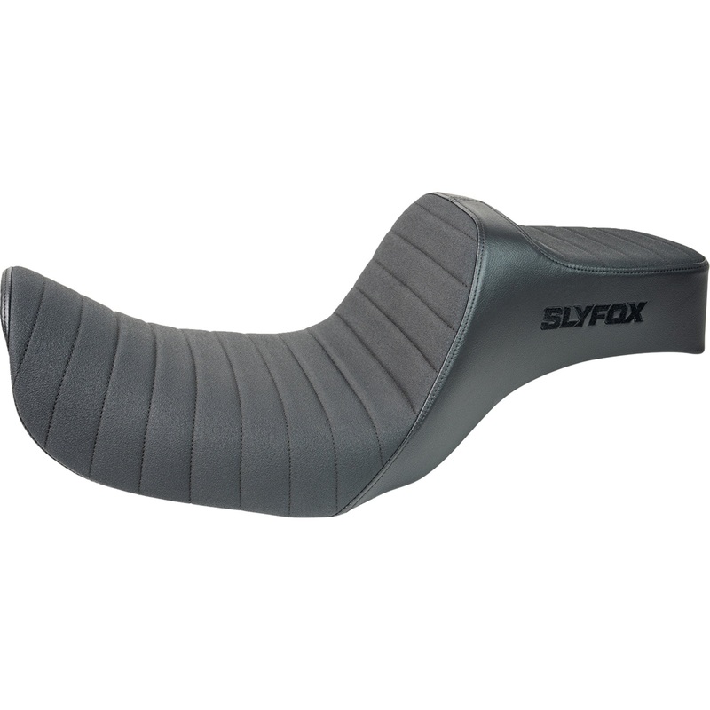 SLYFOX 0803-0754 4694A-slyfox Highnoon Seat vinyl - classic stitch - black logo - dyna '12-'16