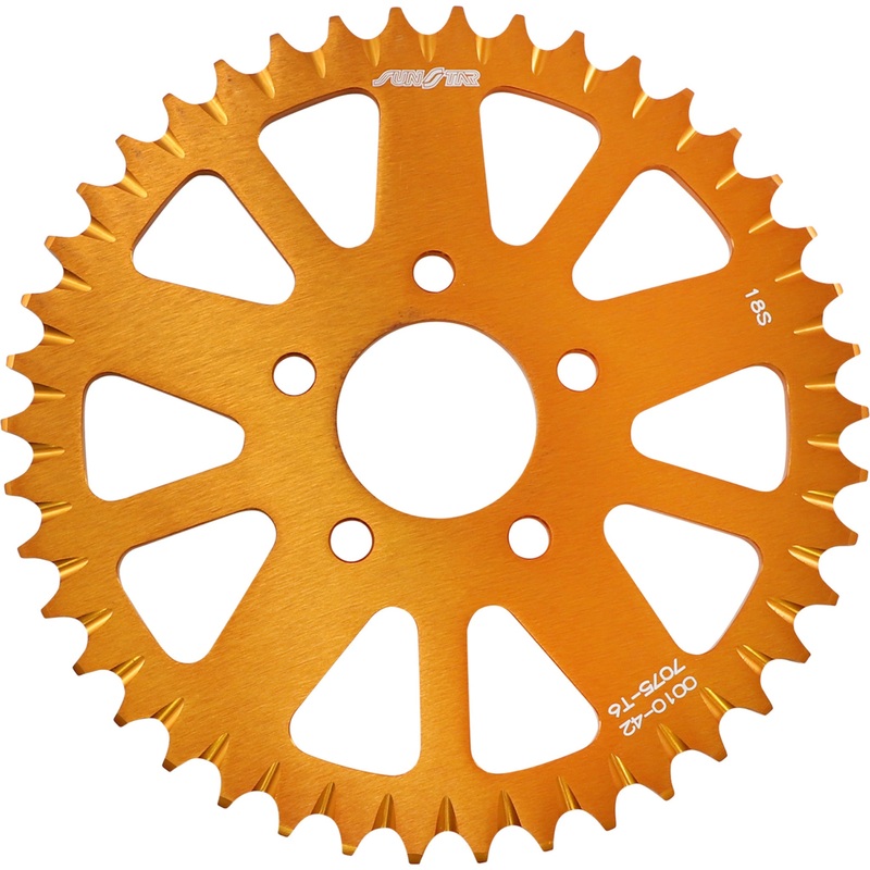 SUNSTAR SPROCKETS 1211-1963 5-001042OR Aluminum Rear Sprocket Rear Sprocket - 42 Tooth - KTM - Works/Orange